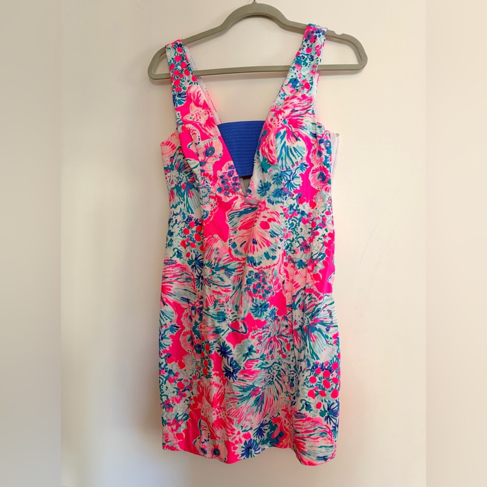 Lilly Pulitzer Tie-Dye Dress in Pink and Orange